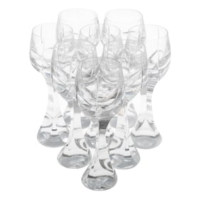 Baccarat Crystal Neptune Pattern Claret Glasses