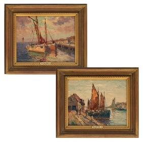William Ward, Jr. (Canadian 1879-1935) Harbor Scenes