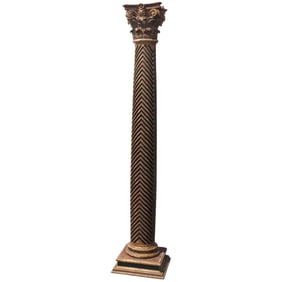 A Pair of Architectural Painted Wood Columns