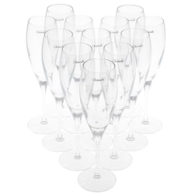 Twelve Christofle Albi Champagne Flutes