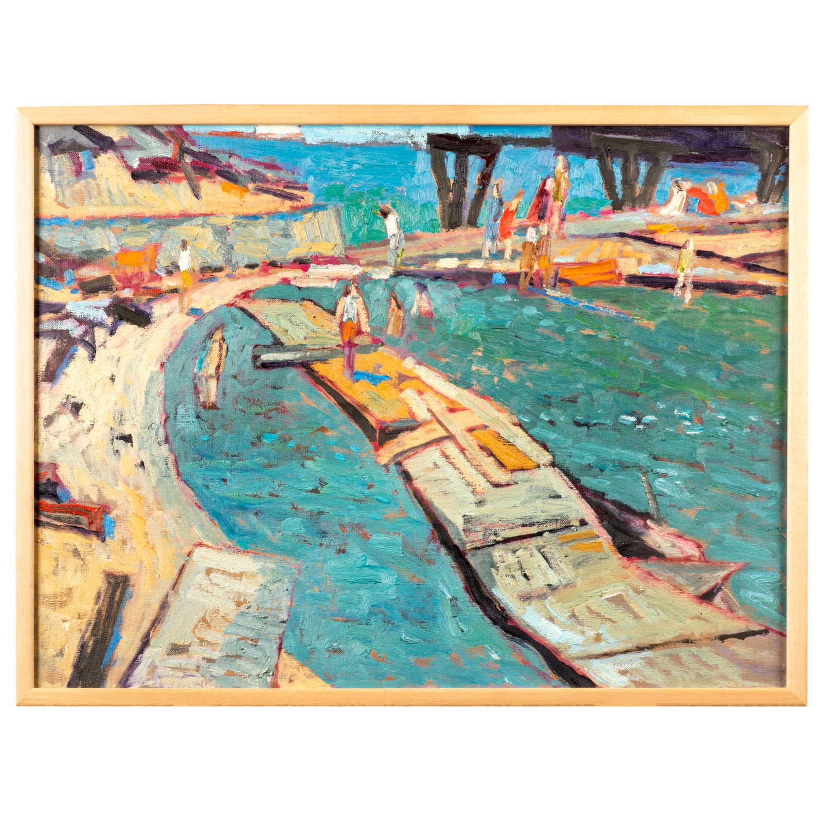 Lundy Siegriest (American 1925-1985): Lundy Siegriest (American 1925-1985)Coastal Swimming Holeoil on canvas24in. x 17 1/2in (61cm. x 44cm)Framed: 25in. x 19in (64cm. x 48cm)
