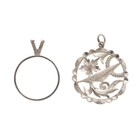 Two Platinum Jewelry Items