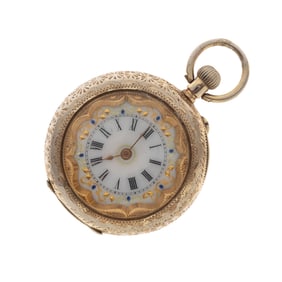 Ladies Swiss Silver Pocket Watch