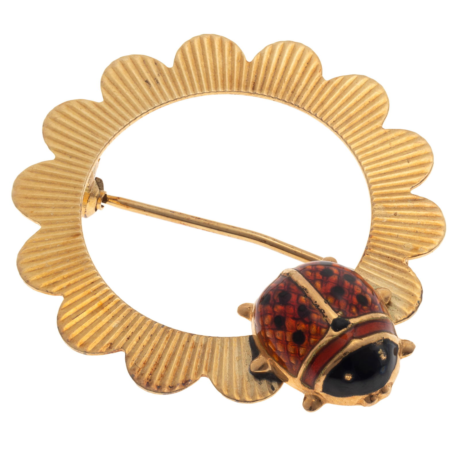 Enamel, 18k, 14k Yellow Gold Pin (1 of 4)