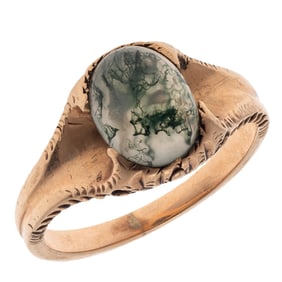 Victorian Agate, 10k Rose Gold Ring
