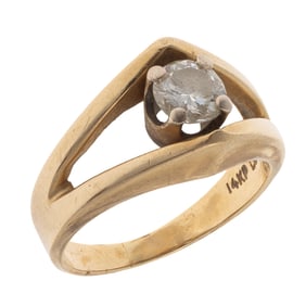 Diamond, 14k Yellow Gold Ring