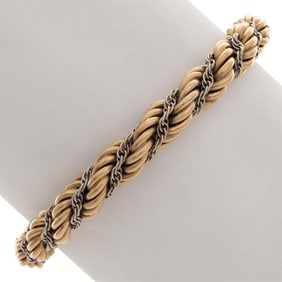 14k Yellow and White Gold Bracelet