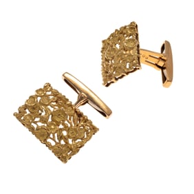 Pair of Portuguese 19k Yellow Gold Cufflinks