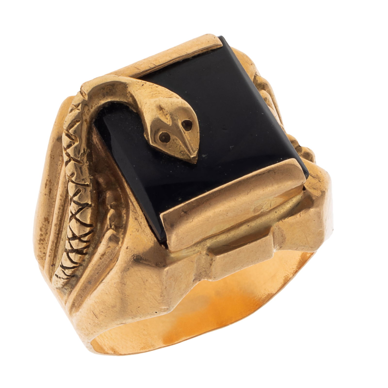 Gent's Onyx, 18k Yellow Gold Ring (1 of 5)
