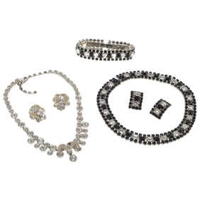Collection of Weiss, Eisenberg Rhinestone Jewelry Suites