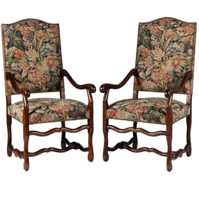 Pair Flemish Baroque Armchairs