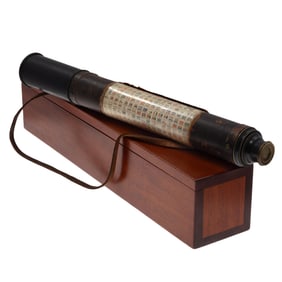 An antique telescope.