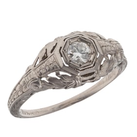 Art Deco Diamond, Platinum Ring