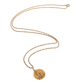 18k Yellow Gold Religious Necklace