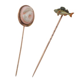 Collection of Two Gold Stickpins