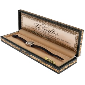 Ladies Le Coultre 14k White Gold Wristwatch, Boxed