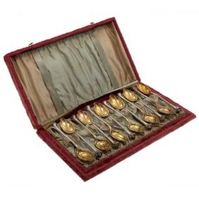 Coin Silver Ice Cream Spoons, James Bingham, Philadelphia