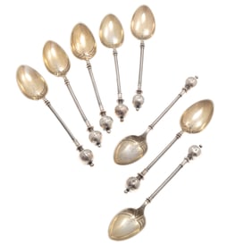 Victorian Era George Sharp Coin Silver Coffee Spoons