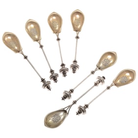 Victorian Era Sterling Sugar Spoons Likely by George Sharp