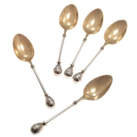 American Sterling Silver Spoons, Mid19th Century
