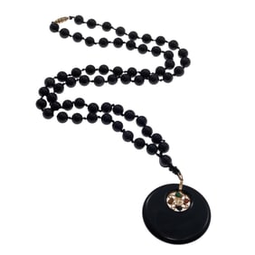 Jade, 14k Yellow Gold Necklace
