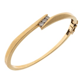 Diamond, 14k Yellow Gold Bracelet