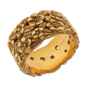 18k Yellow Gold Floral Ring