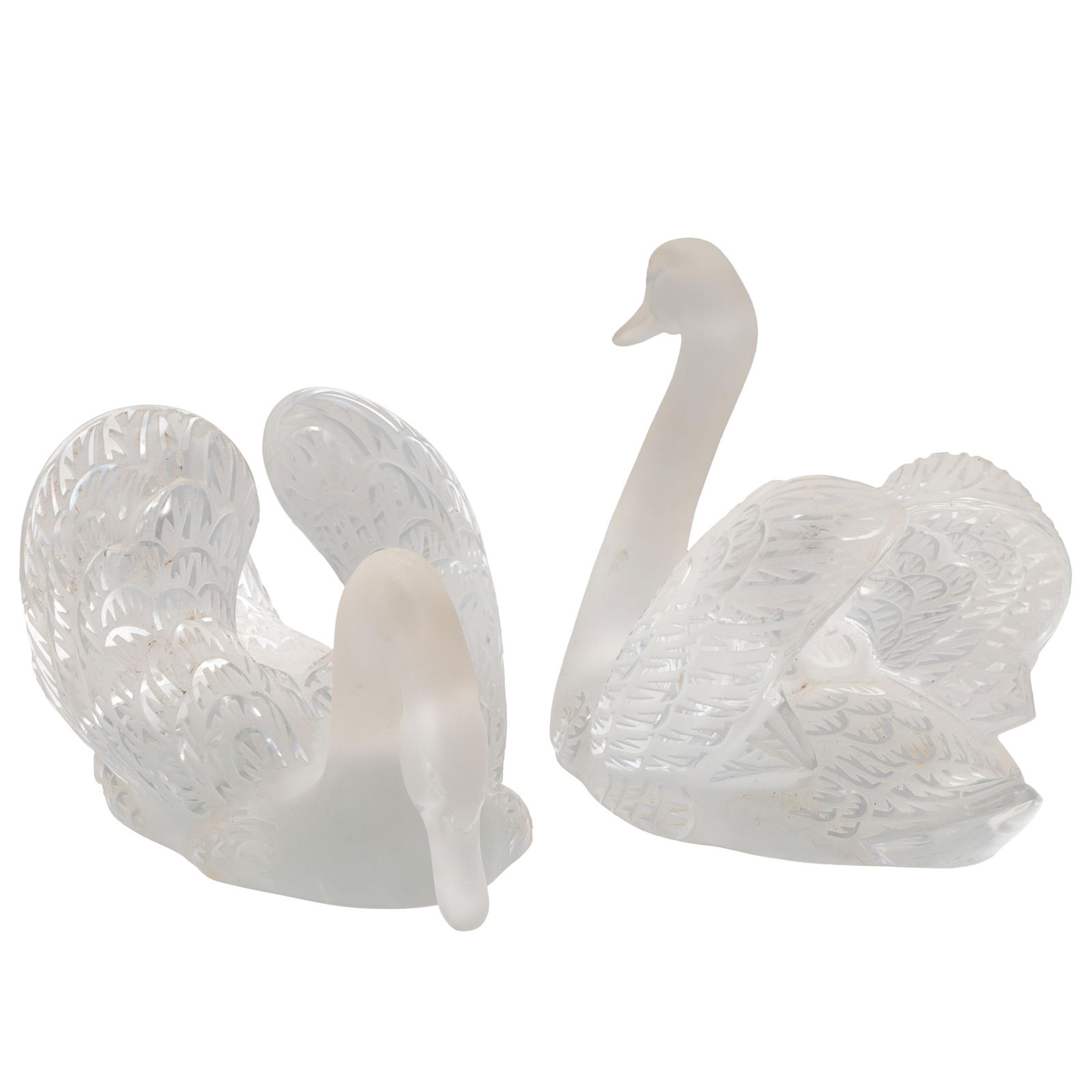 Pair of Lalique Glass Swans (1 of 7)
