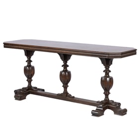 Baroque Style Walnut Library Table