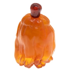 Chinese Carved Amber Snuff Bottle