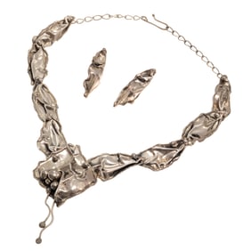 Donald Marksz 'Petals and Reeds' Sterling Silver Jewelry Suite