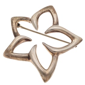 Sterling Silver Plumeria Pin, Tiffany & Co.