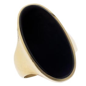 Onyx, 14k Yellow Gold Ring