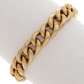 14k Yellow Gold Curb Link Bracelet