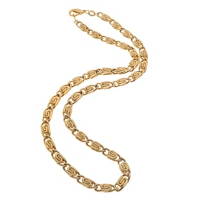 18k Yellow Gold Fancy Link Neck Chain