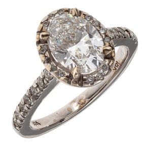 Lab Grown Diamond, Diamond, 18k White Gold Ring