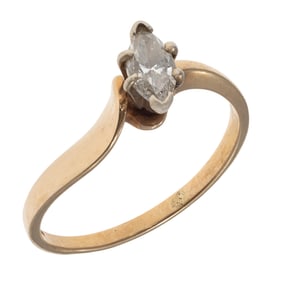 Diamond, 14k Yellow Gold Ring