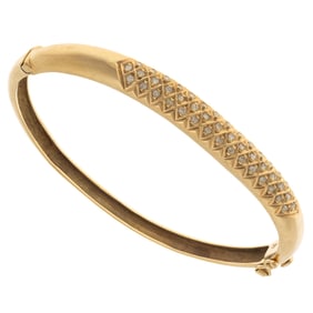 Diamond, 18k Yellow Gold Bracelet