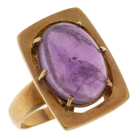 Amethyst, 14k Yellow Gold Ring