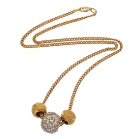 Crystal, 22k, 18k Yellow Gold Necklace