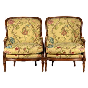 Pair Louis XV Style Bergeres