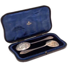 Edwardian Sterling Serving Spoons