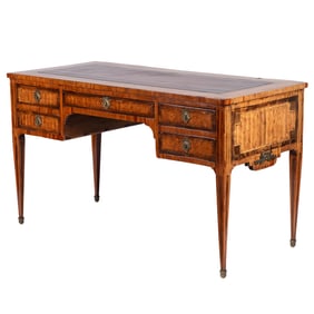 Louis XVI Inlaid Walnut Bureau Plat