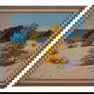 Frank Dudley (American 1868-1957): Frank Dudley (American 1868-1957)Indiana DunesOil on canvasSigned l/r22in. x 20in (56cm. x 51cm)Framed: 26in. x 24in (66cm.