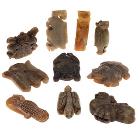 A Collection of Archaic Asian Hardstone Carvings