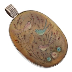 Mother of Pearl, 14k White Gold Pendant