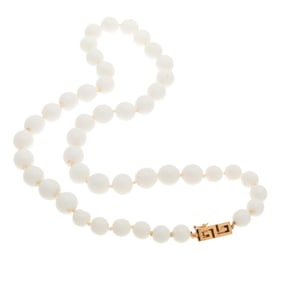 Chalcedony, 14k Yellow Gold Necklace, Gump's
