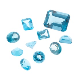 Collection of Unmounted Blue Topaz