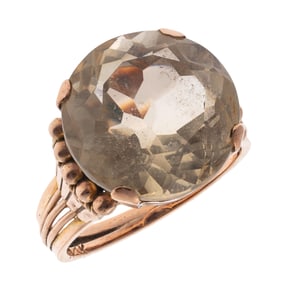 Citrine, 14k Rose Gold Ring