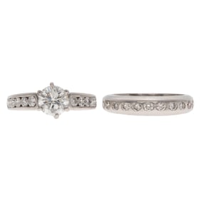 Diamond, Platinum Wedding Set